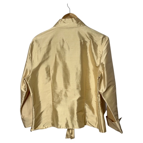 Talbots Womens Pure Silk Blouse Plus Size 16 Rhinestone Charm Dinner Evening - Picture 4 of 5